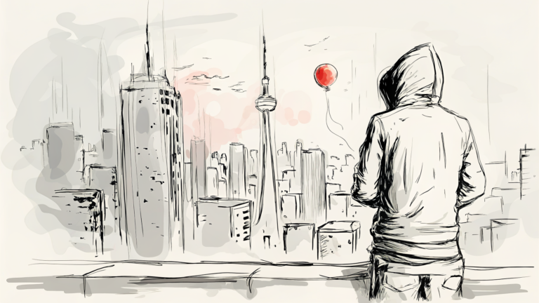 Entrepreneur en hoodie lançant un filet lumineux sur une mer numérique de données au sommet d'un bureau vitré