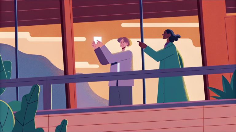 Conservateur insérant pièce lumineuse dans réseau d'orbes connectés, atrium vitré