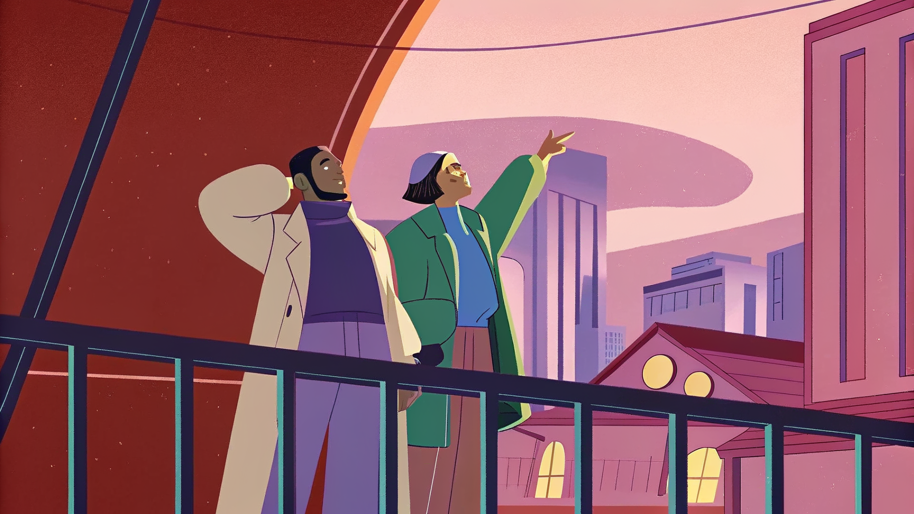 Technologue sur globe-circuit lumineux, rubans de lumière vers villes, arbre de code lumineux