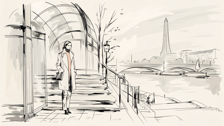 Archiviste solitaire sur marches en marbre devant archive vitrée, clé en laiton, données lumineuses en cascade